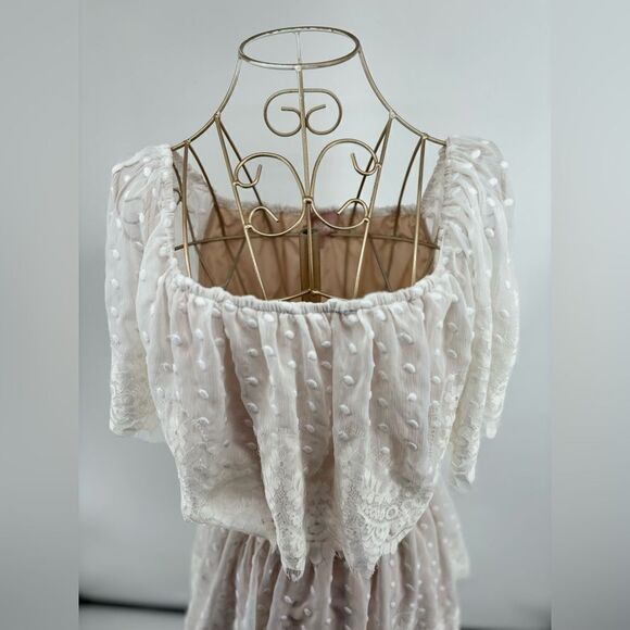 Show Me Your MuMu white Lana lace long dress size XL romantic - Picture 4 of 10
